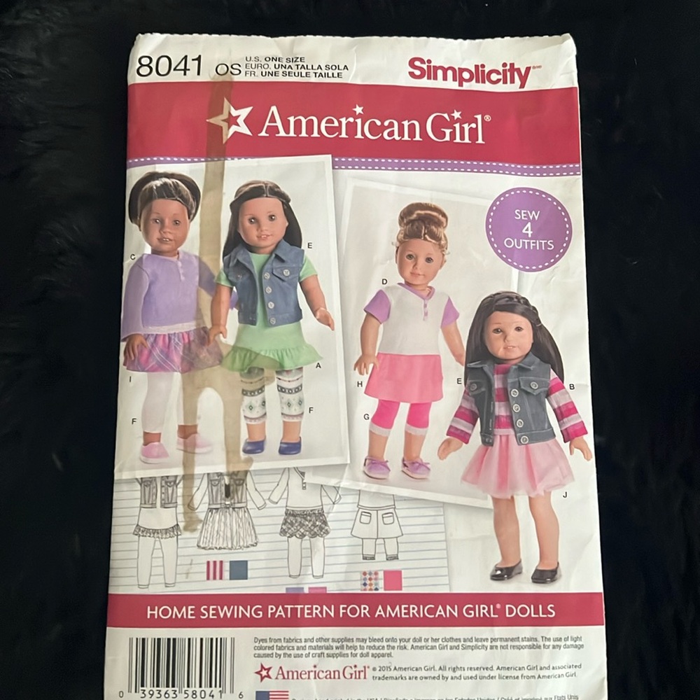 Simplicity-18 inch doll pattern